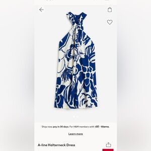 A-line halter dress from H&M in size small. Perfect condition